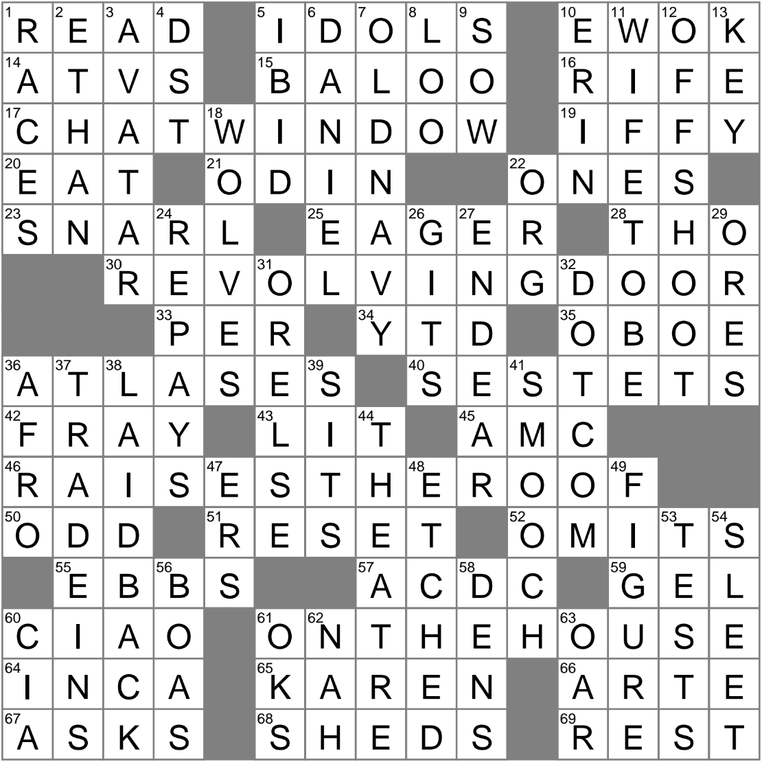 LA Times Crossword 10 Jun 23, Saturday 