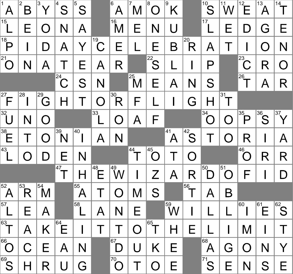 NYT Crossword Answers for Jan. 25, 2024 - The New York Times