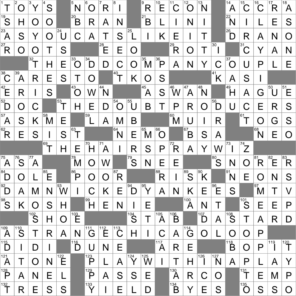 LA Times Crossword 21 Jan 24, Sunday 